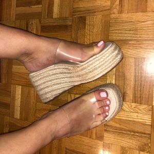 Zara wedge sandals in size 6.5 (US)